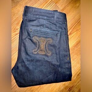 Celine Cropped Raw Denim Jeanz